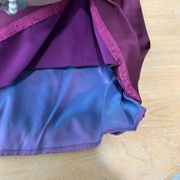 Talbot Runhof Cocktail Dress Sz 10/12 Burgundy Ruched Sheath Luxury Gala Yacht - Picture 10 of 13